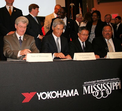 Yokohama Gov Bryant Mr Noji At Yokohama Plant Signing Ceremony In West Point Miss