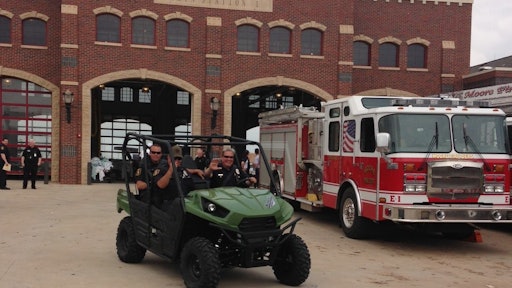 Members of Moore's Police Dept. take advantage of Kawasaki's Teryx4 750 4x4 four-passenger utility vehicle.