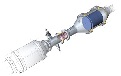 Designed to be an alternative to urea-based SCR systems, the Hydrocarbon Lean NOx Catalyst (HC-LNC) uses either diesel fuel or ethanol as the dosing reductant.