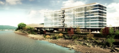 A rendering of the new DTNA headquarters.