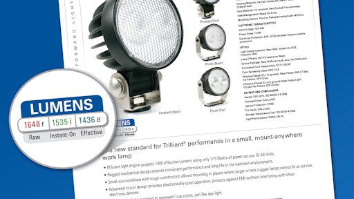 R.I.E. information wrapped in a distinctive visual package will appear on all Grote white light technical documentation.