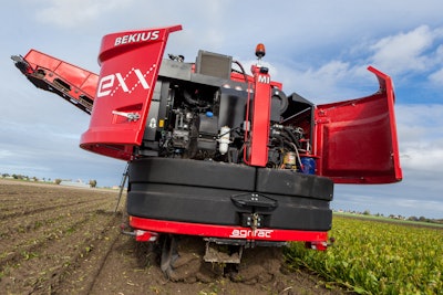The Volvo Penta TAD1363VE engine inside the Agrifac Exxact OptiTraxx sugar beet harvester.