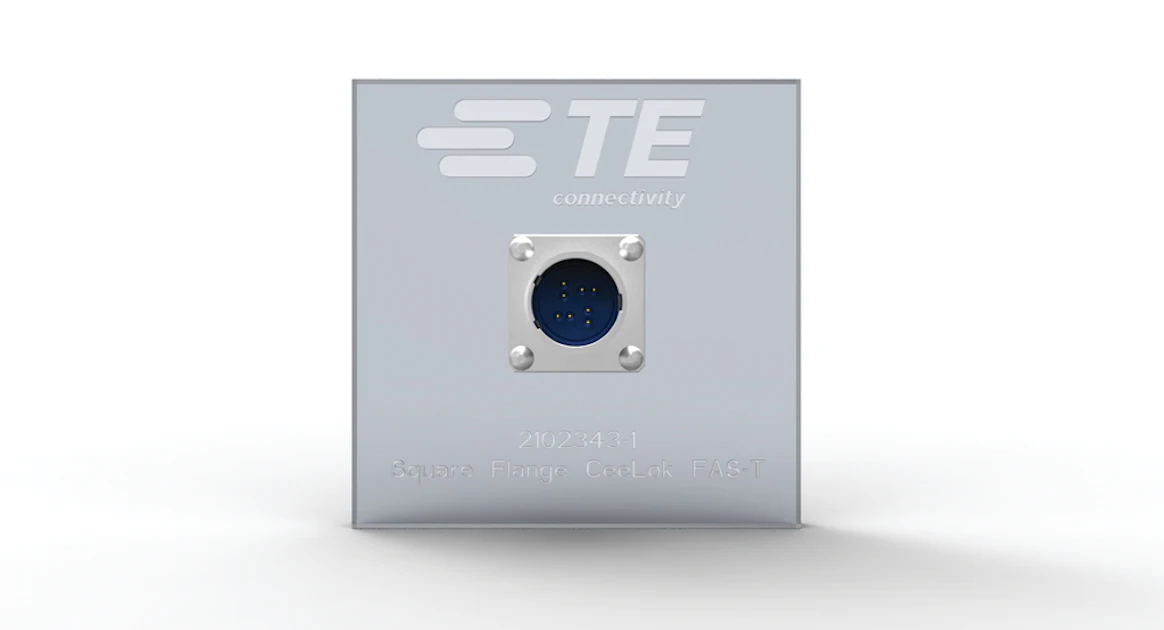 CeeLok FAS-T Connector with Square Flange Receptacle Shell From: TE ...