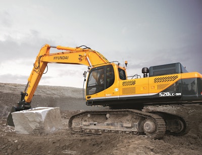 New cab structures on the R520LC-9A help improve safety and visibility for operators.