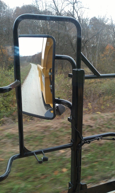 Larger side mirrors on the G Series help increase visibility to the side and rear of the truck.