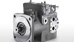 The axial-piston pumps developed by Liebherr feature swashplate pitch adjustment, and are supplied with a corresponding transmission also developed by the company.