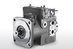 The axial-piston pumps developed by Liebherr feature swashplate pitch adjustment, and are supplied with a corresponding transmission also developed by the company.