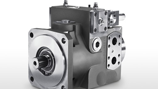 The axial-piston pumps developed by Liebherr feature swashplate pitch adjustment, and are supplied with a corresponding transmission also developed by the company.