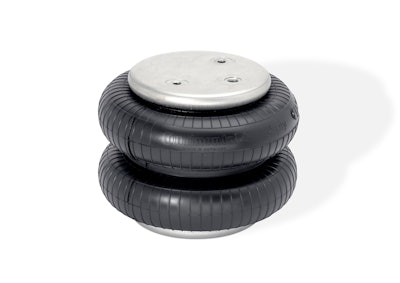 Double convoluted air springs are used in the axle suspension of agricultural vehicles and in construction and mining machines, among other applications.