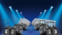 Mach 2 steering reversible two-track tractor