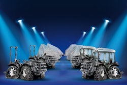 Mach 2 steering reversible two-track tractor