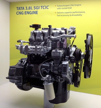 Tata 3.8L natural gas engine featuring Westport WP580 Engine Management System