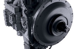 The Allison 4,000 lb. (1,814 kg) H9610 automatic transmission for heavy-duty mining trucks is on display at the 2014 CONEXPO show.