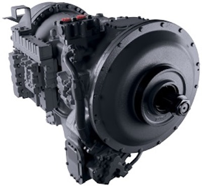 The Allison 4,000 lb. (1,814 kg) H9610 automatic transmission for heavy-duty mining trucks is on display at the 2014 CONEXPO show.