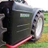 The Valtra biogas tractor required no changes to be made to the base tractor because the gas tanks and gas supply are all add-on components.