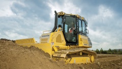 Automatic blade control on the iMC dozer monitors blade load and adjusts blade elevation as necessary, as well as adjusts itself to begin finish grading when that stage of the project has been reached.