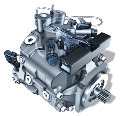 An electronic control unit on the top of the pump helps provide more precise pump control.