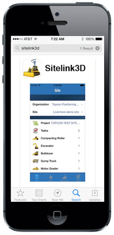 Sitelink3 D App Topcon