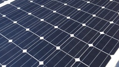 The lightweight, semi-flexible eNow solar panels are less than 1/16th inches thick to provide low overhead clearance and wind drag.