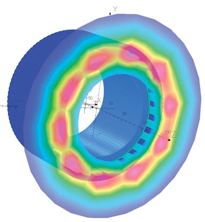 Following initial performance analysis in 2-D, Opera 3-D can be used to investigate end-effects to minimize interaction with a flywheel's housing.