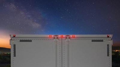 An example of an auxiliary stop configuration is shown with auxiliary stop lamp activated.
