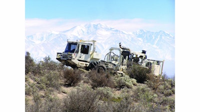 The global nature of the oil and gas industry means seismic vibrator vehicles may be operated in challenging mountainous terrain.