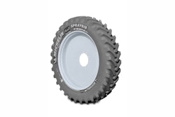Michelin's newest SprayBib tire, the VF420/95, is a larger size tire to meet the increased payload needs of ag sprayers.