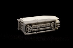 With 3D printers, even the most intricate details of a component such as this electronic connector can be accurately printed.