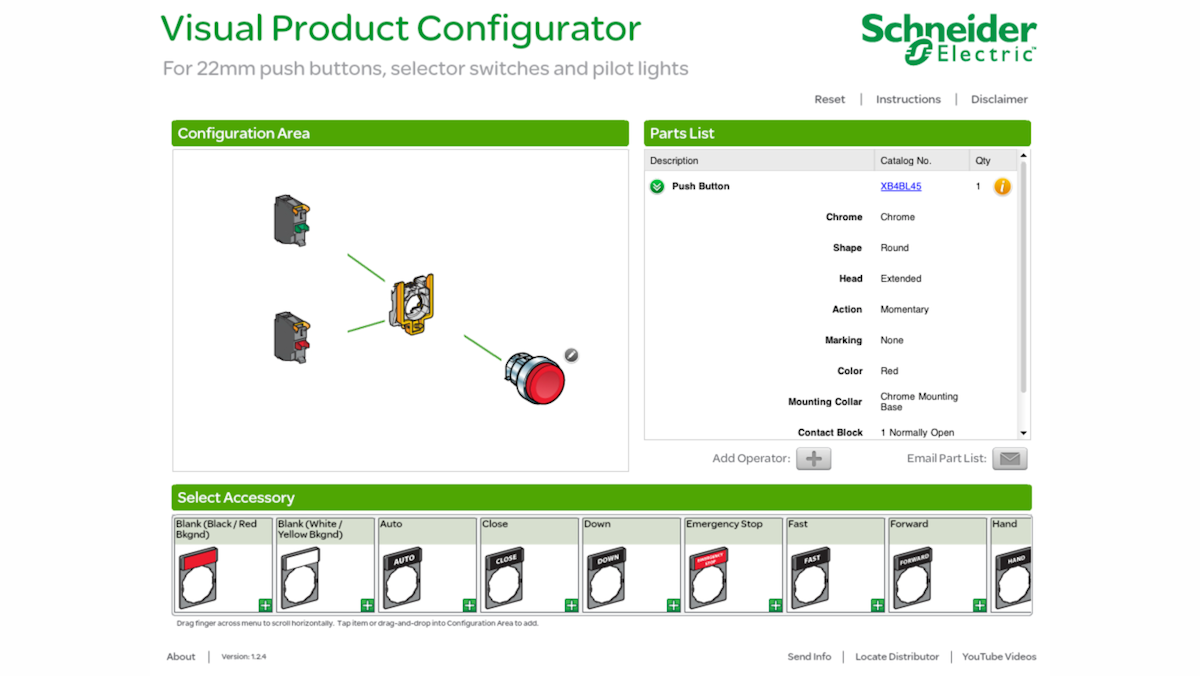 22mm Push Button Configurator From Schneider Electric OEM OffHighway