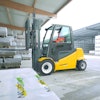 The Jungheinrich EFG 535k-S50 Series electric pneumatic tire lift truck.