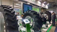 BKT displayed a range of tires for agricultural applications.