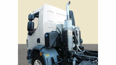 Back-of-cab exhaust system