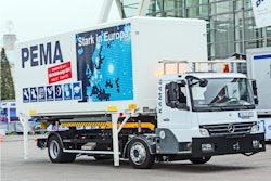 TII Group's KAMAG Wiesel, a swap body lifting truck, was on display at the VDA Innovation Stage during the IAA show.