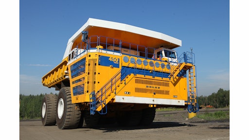 The Belaz 75710 dump truck has a payload of 450 tonnes