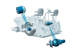 The PG-502 FS planetary drive with hollow shaft and the PG-701 PS single-stage drive can be used for pavers’ conveyors and augers.