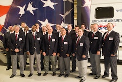 The 2015-2016 America’s Road Team Captains pose with their Volvo VNL 780.