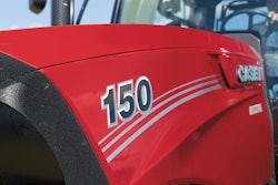 The newly redesigned hood of the Maxxum Series tractors.