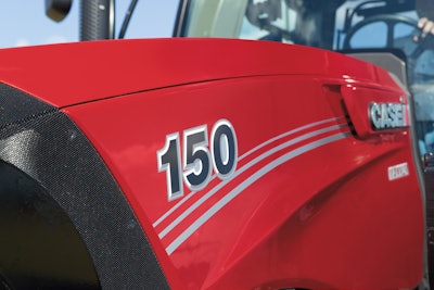 The newly redesigned hood of the Maxxum Series tractors.