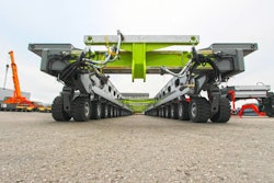 The SPMT Widening Solutions model has a freely adjustable vehicle width to accommodate varying load dimensions.