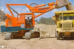 A Koehring 505 Skooper loads out a Euclid end dump.