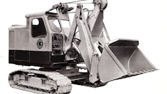 A Koehring 205 Skooper used cables for hoisting and hydraulics for bucket reach, breakout and dump.
