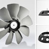 Multi-Wing axial fan and hubs made entirely of Ultramid Structure LFX