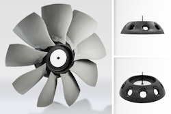 Multi-Wing axial fan and hubs made entirely of Ultramid Structure LFX