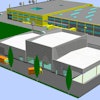 How the MOBA grounds will look in the future: located in the foreground is the new factory hall, which is currently under construction; in the background is the existing main building.