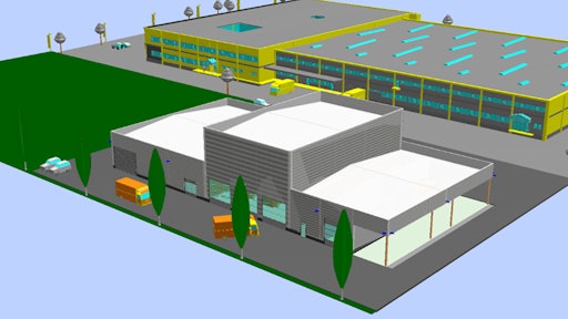 How the MOBA grounds will look in the future: located in the foreground is the new factory hall, which is currently under construction; in the background is the existing main building.