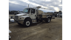 Odyne displayed the industry's first fuel tank truck powered by a plug-in hybrid system at the Work Truck Show 2015.