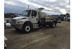 Odyne displayed the industry's first fuel tank truck powered by a plug-in hybrid system at the Work Truck Show 2015.