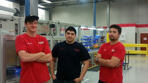 HAWE apprentices from left to right: Michael Whittaker, Santiago Villablanca, Daniel Gonzalez.