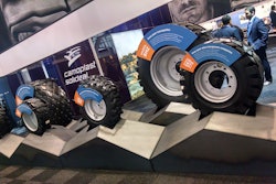 Camoplast Solideal displays its new skid steer tires, introduced to the European market at INTERMAT.