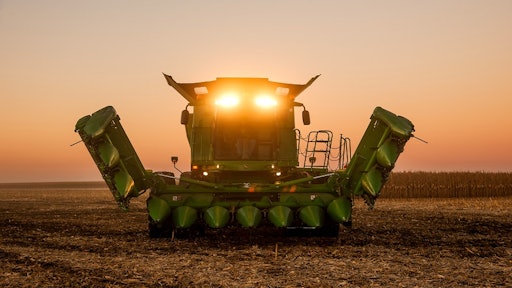 The 612FC Folding Corn Head from John Deere allows operators to cover more acres per day while reducing overall operating costs.